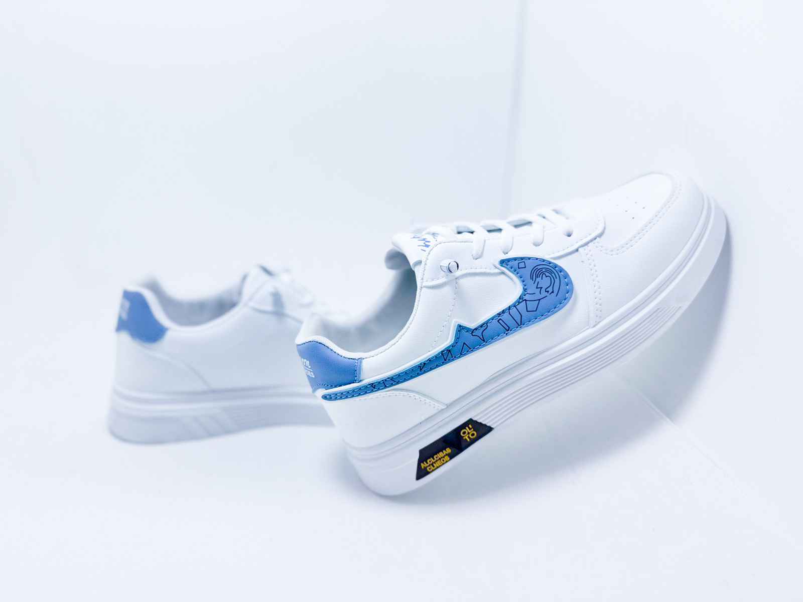 Blue & White Stylish Sneakers