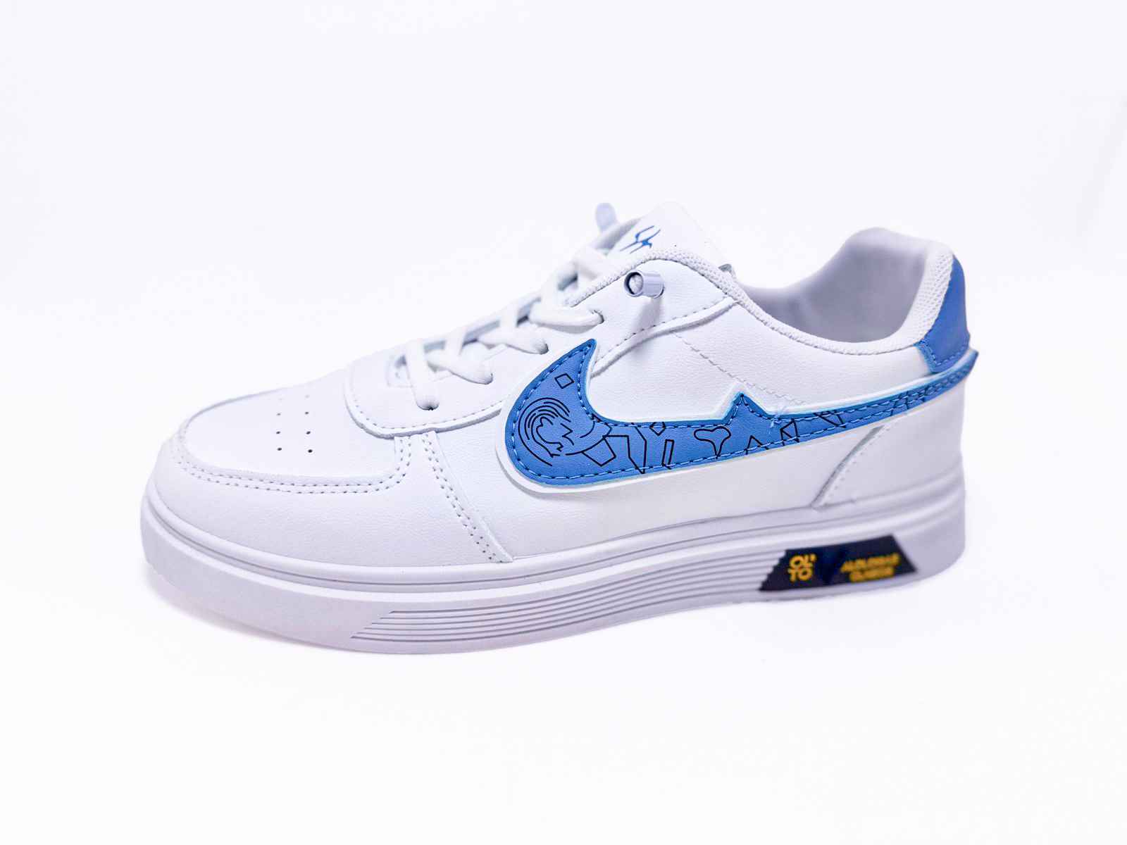 Blue & White Stylish Sneakers