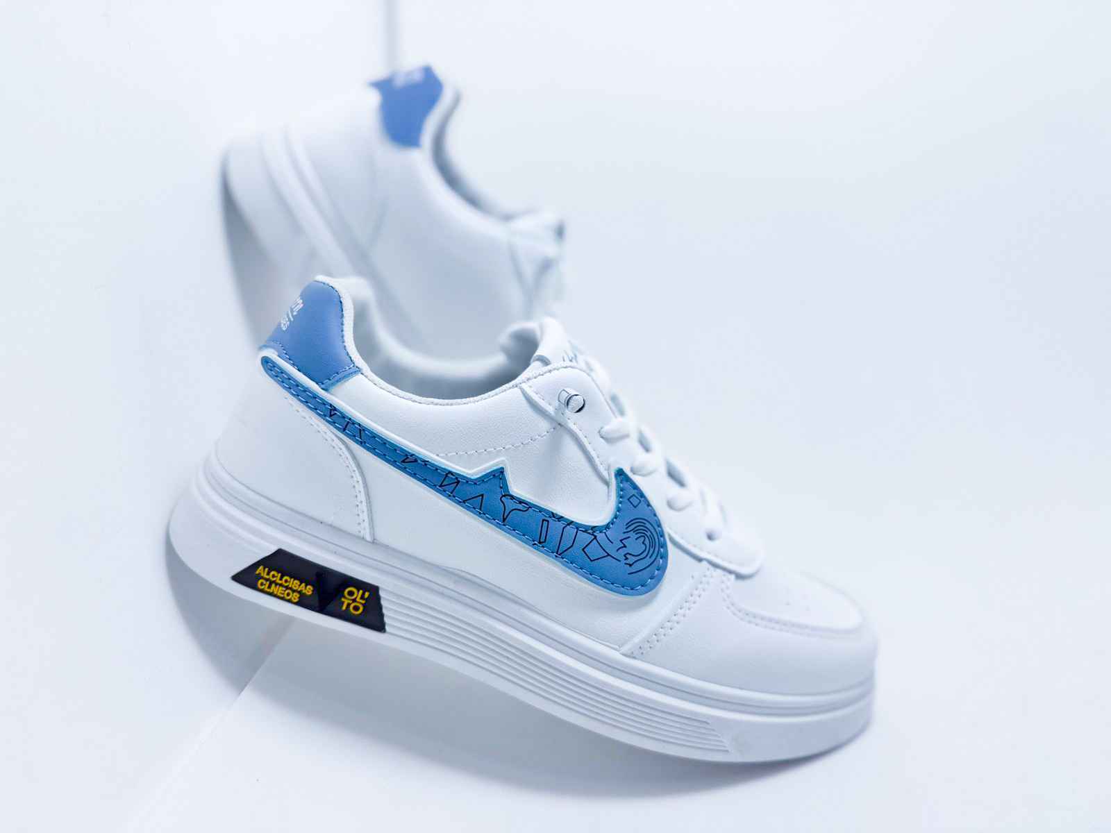 Blue & White Stylish Sneakers