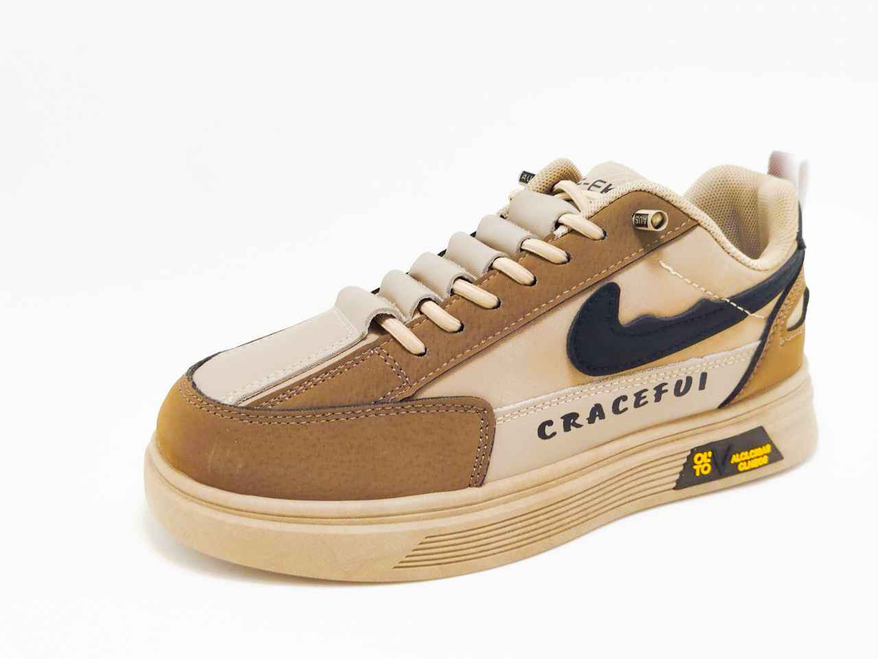 Beige–Brown Casual Sneaker