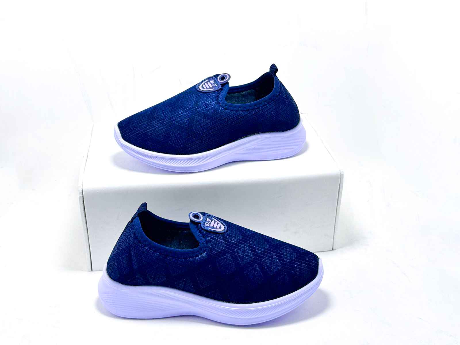 L166 Navy Blue Ladies Slip-On Sneaker – Affordable Ladies Winter Shoe Price in Bangladesh | D Fashion Footwear